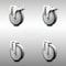 Service Caster 5 Inch 316SS Thermoplastic Rubber Swivel Bolt Hole Caster Set with 2 Lock Brake SCC-SS316BHTTL20S514-TPRB-2-S-2 - alternate 1
